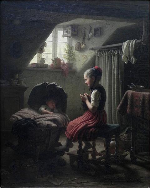 Johann Georg Meyer Little Housewife china oil painting image